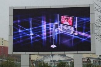 شاشة العرض LED بالألوان الكاملة الخارجية SMd 3528 P10 ، شاشات الإعلانات كاملة الألوان للماء